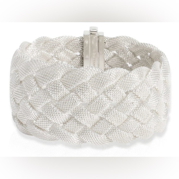 AUTHENTIC Rare & Retired Tiffany & Co Sterling Silver Mesh Bracelet - Picture 3 of 7